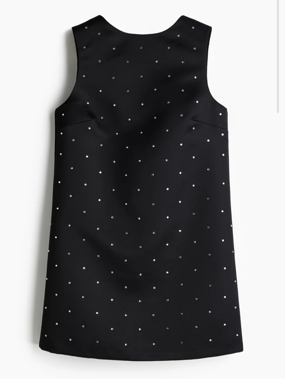 H&M Sleeveless Black Embellished Shift Dress